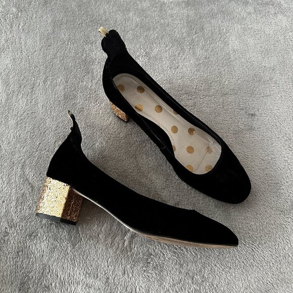 Boden Black and Gold Heels - Picture 1 of 10